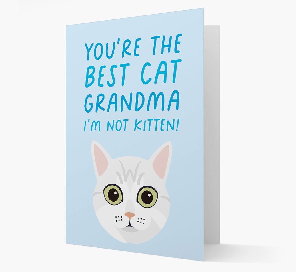 'Best Cat Grandma' - Personalized {breedCommonName} Card