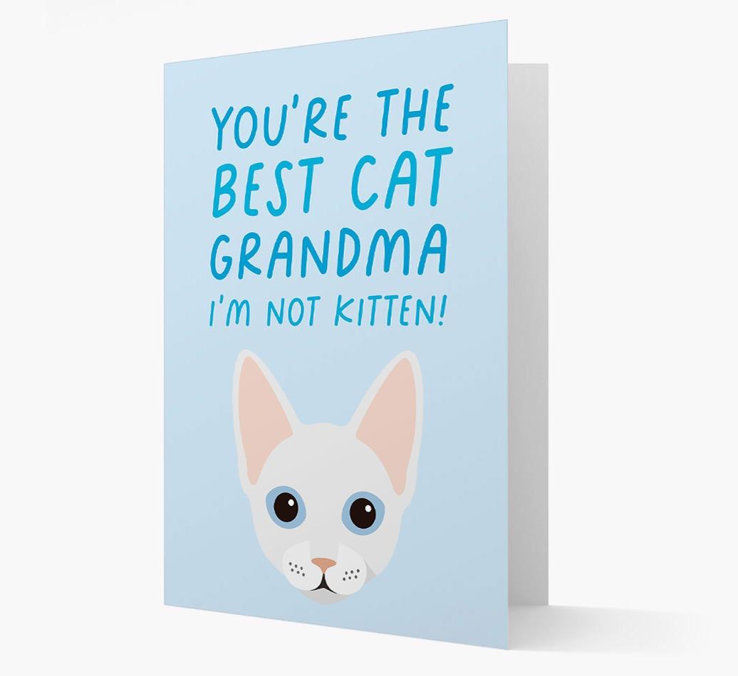 'Best Cat Grandma' - Personalized {breedCommonName} Card