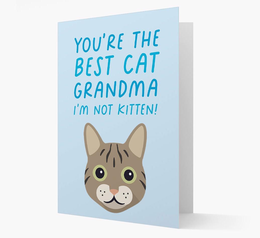 'Best Cat Grandma' - Personalized {breedCommonName} Card