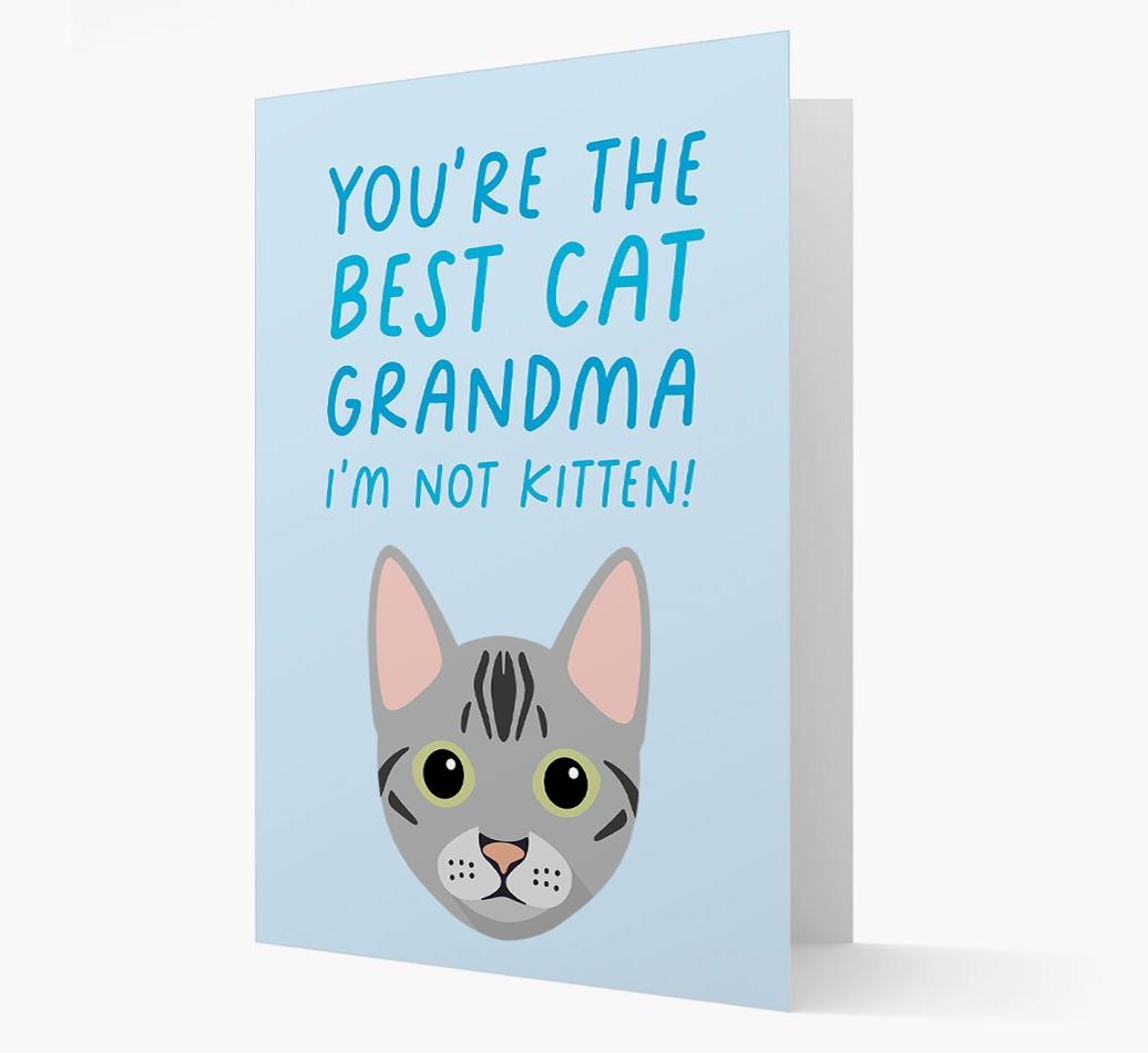 'Best Cat Grandma' - Personalized {breedCommonName} Card