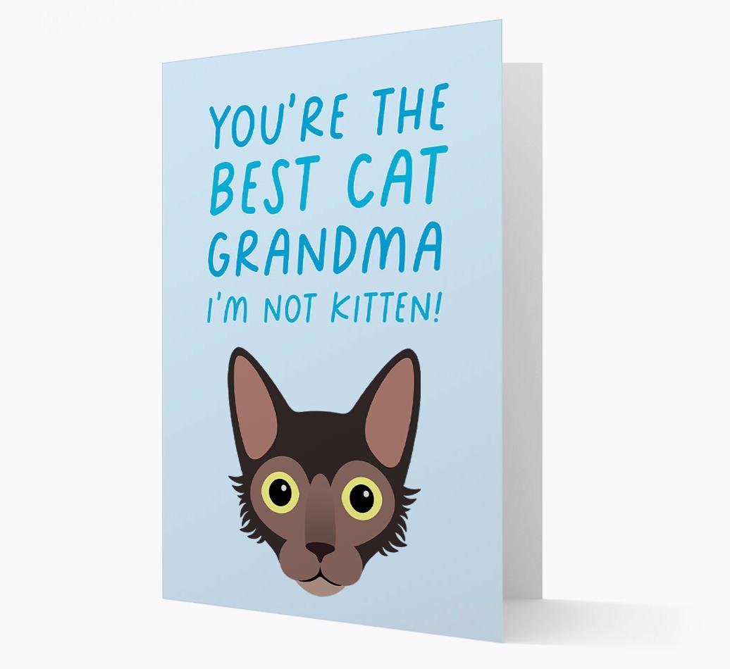 'Best Cat Grandma' - Personalized {breedCommonName} Card