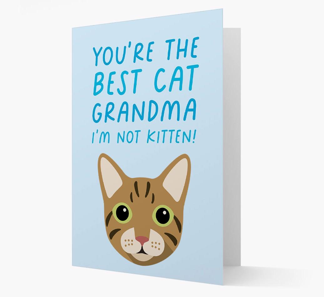 'Best Cat Grandma' - Personalized {breedCommonName} Card