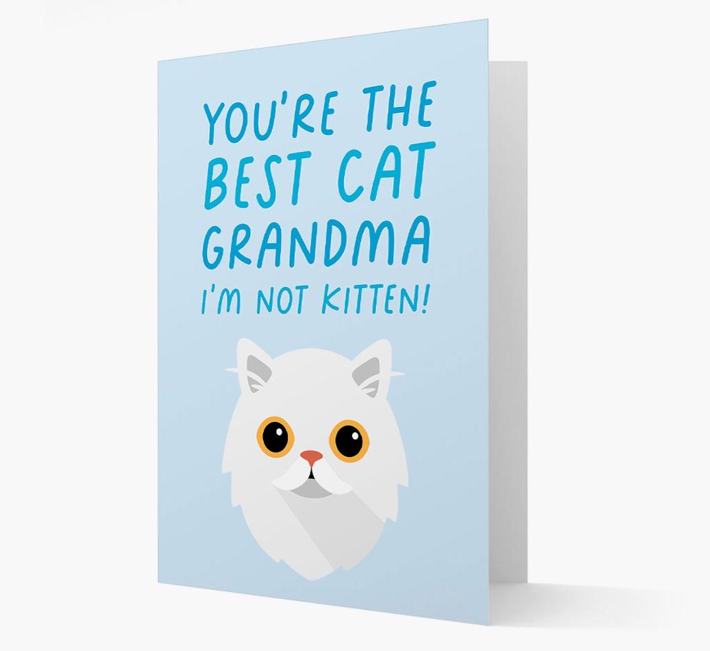 'Best Cat Grandma' - Personalized {breedCommonName} Card