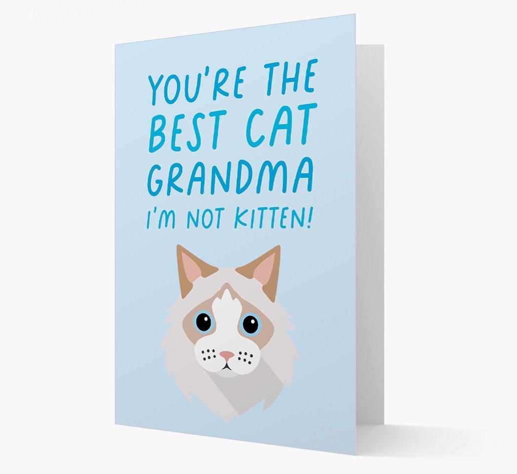 'Best Cat Grandma' - Personalized {breedCommonName} Card