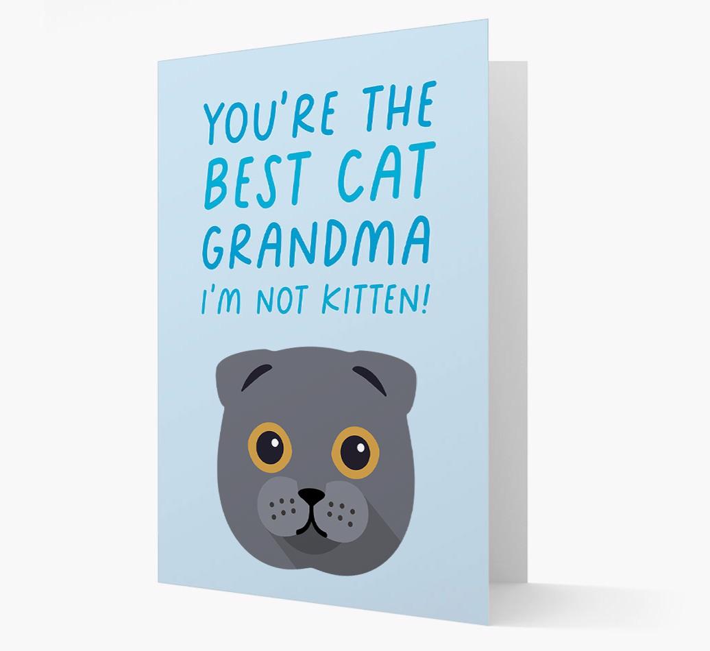 'Best Cat Grandma' - Personalized {breedCommonName} Card