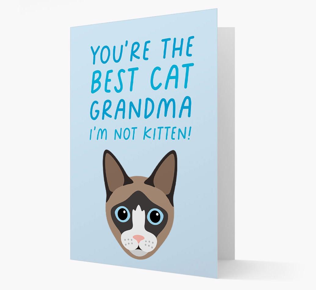 'Best Cat Grandma' - Personalized {breedCommonName} Card