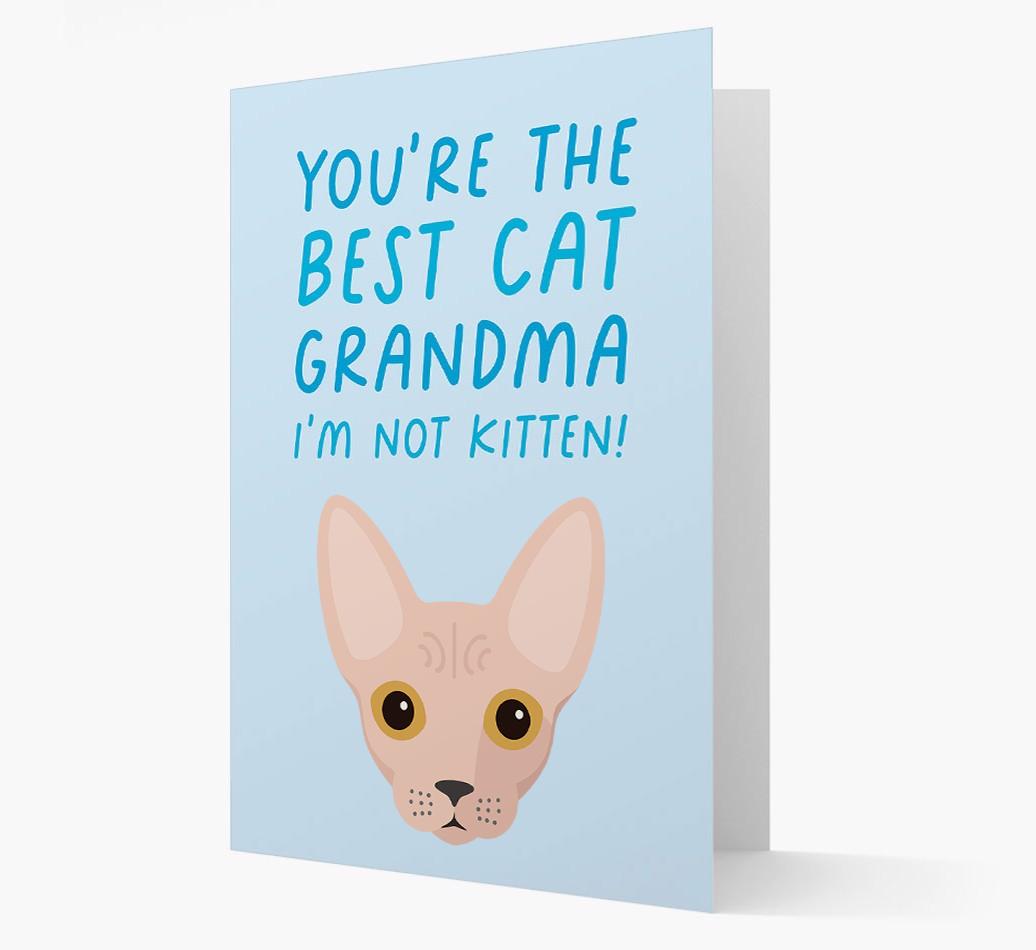 'Best Cat Grandma' - Personalized {breedCommonName} Card