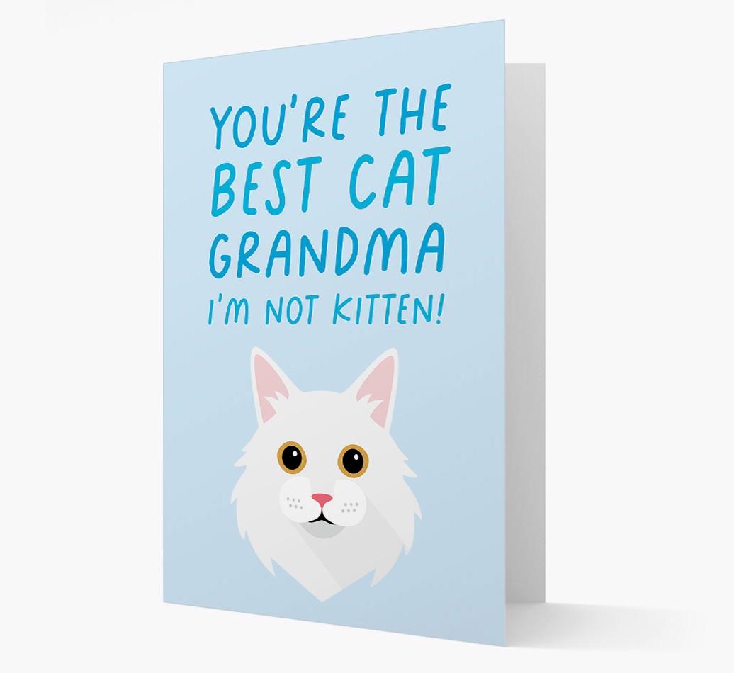 'Best Cat Grandma' - Personalized {breedCommonName} Card
