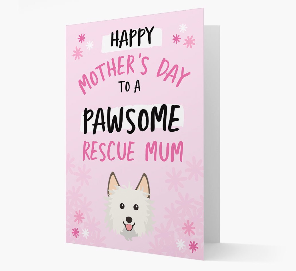 'Pawsome Rescue Mum' - Personalised {breedFullName} Card