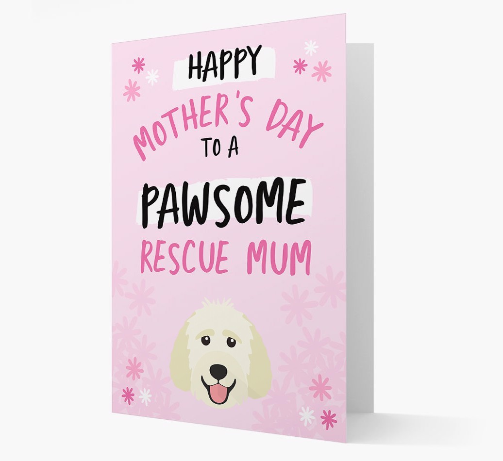 'Pawsome Rescue Mum' - Personalised {breedFullName} Card