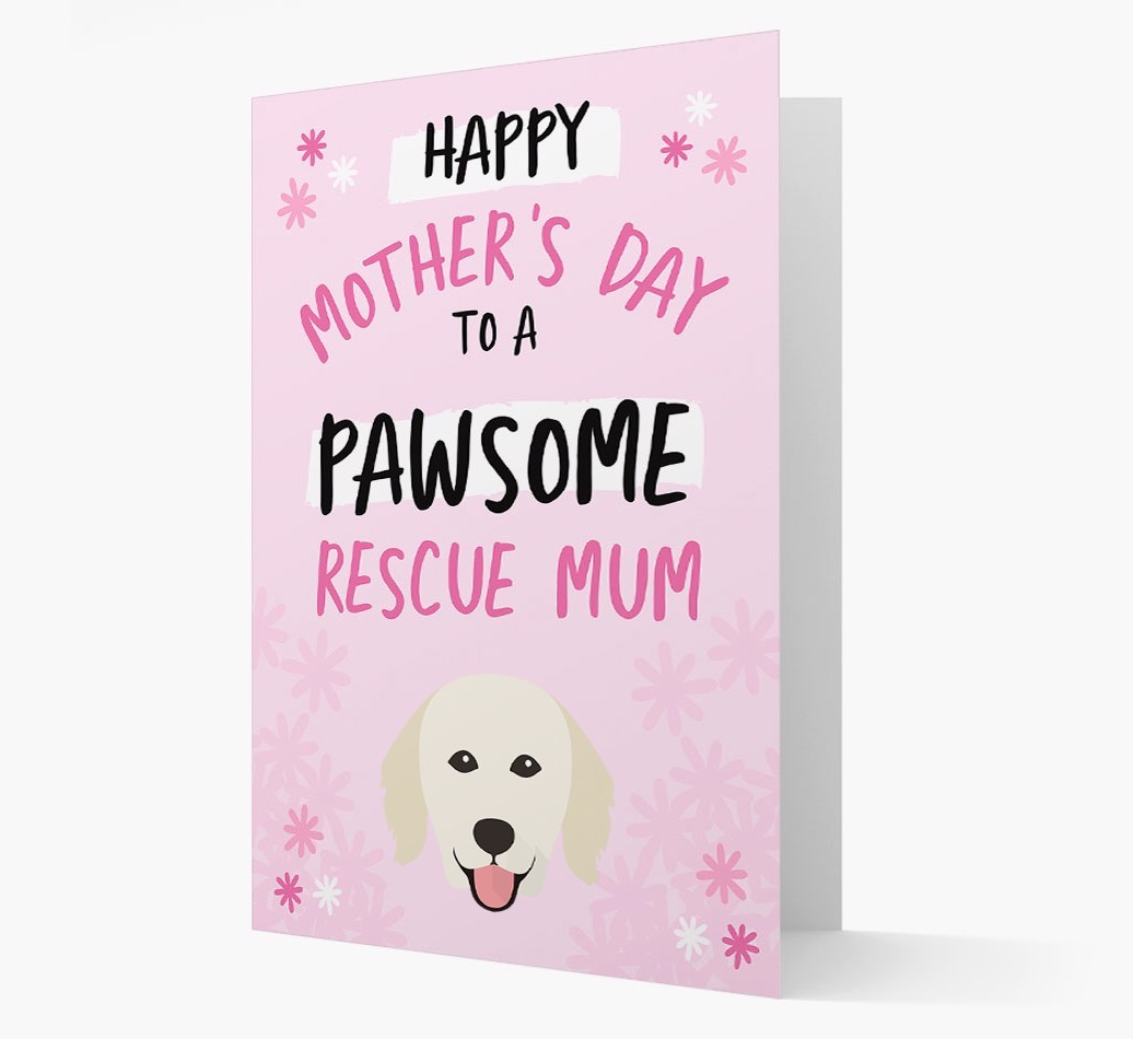 'Pawsome Rescue Mum' - Personalised {breedFullName} Card