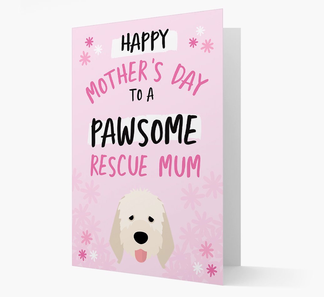 'Pawsome Rescue Mum' - Personalised {breedFullName} Card