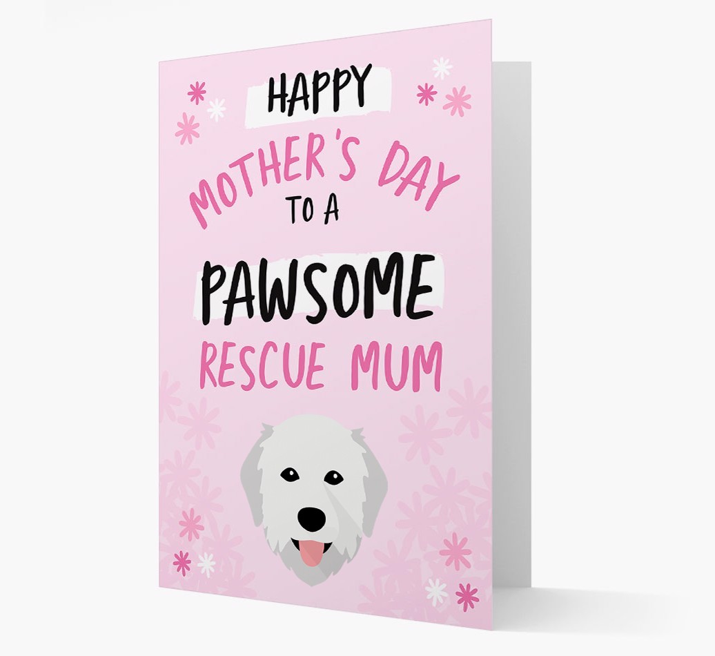 'Pawsome Rescue Mum' - Personalised {breedFullName} Card