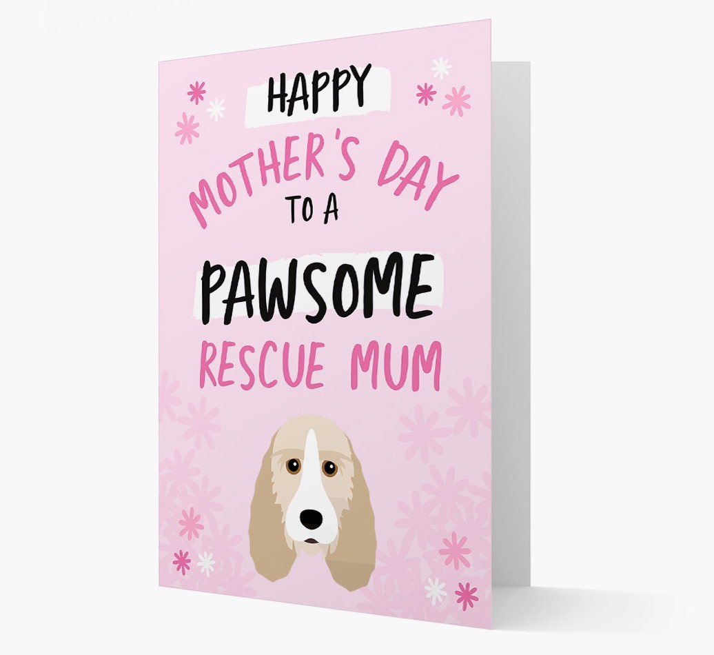 'Pawsome Rescue Mum' - Personalised {breedFullName} Card