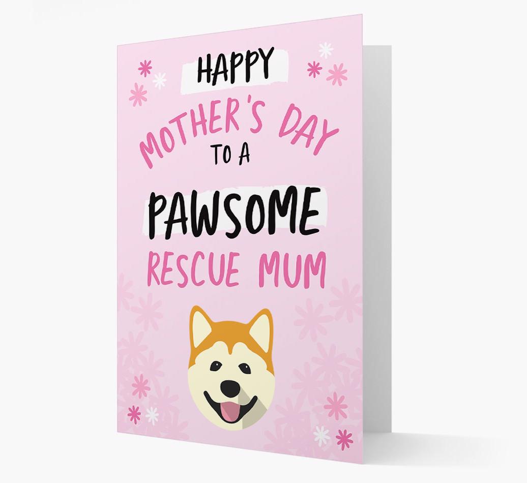 'Pawsome Rescue Mum' - Personalised {breedFullName} Card