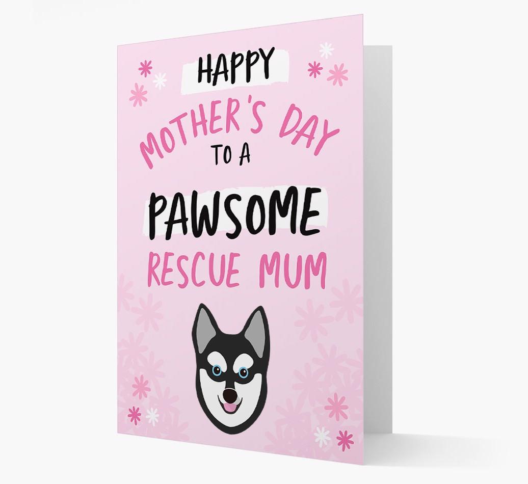 'Pawsome Rescue Mum' - Personalised {breedFullName} Card