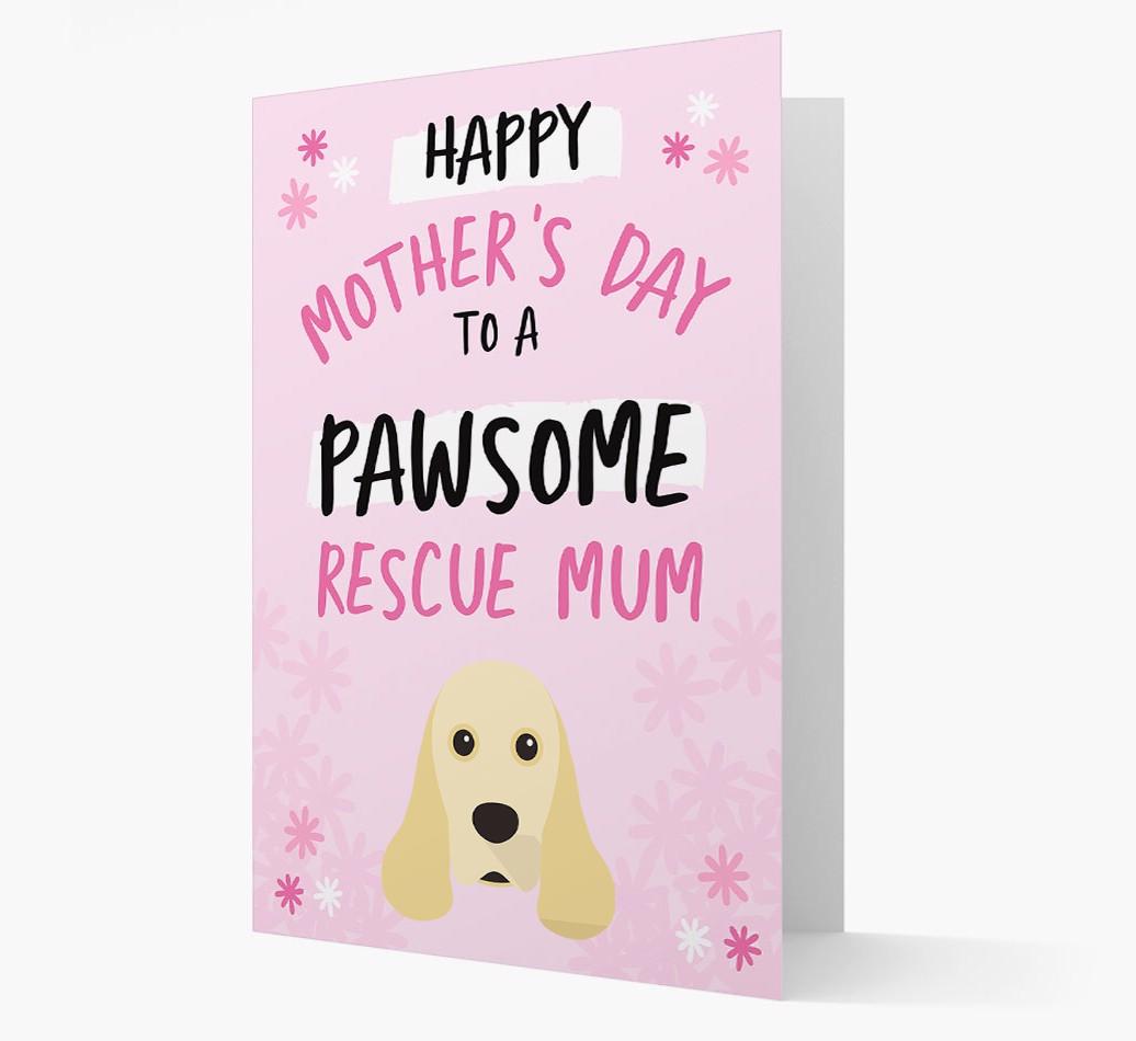 'Pawsome Rescue Mum' - Personalised {breedFullName} Card