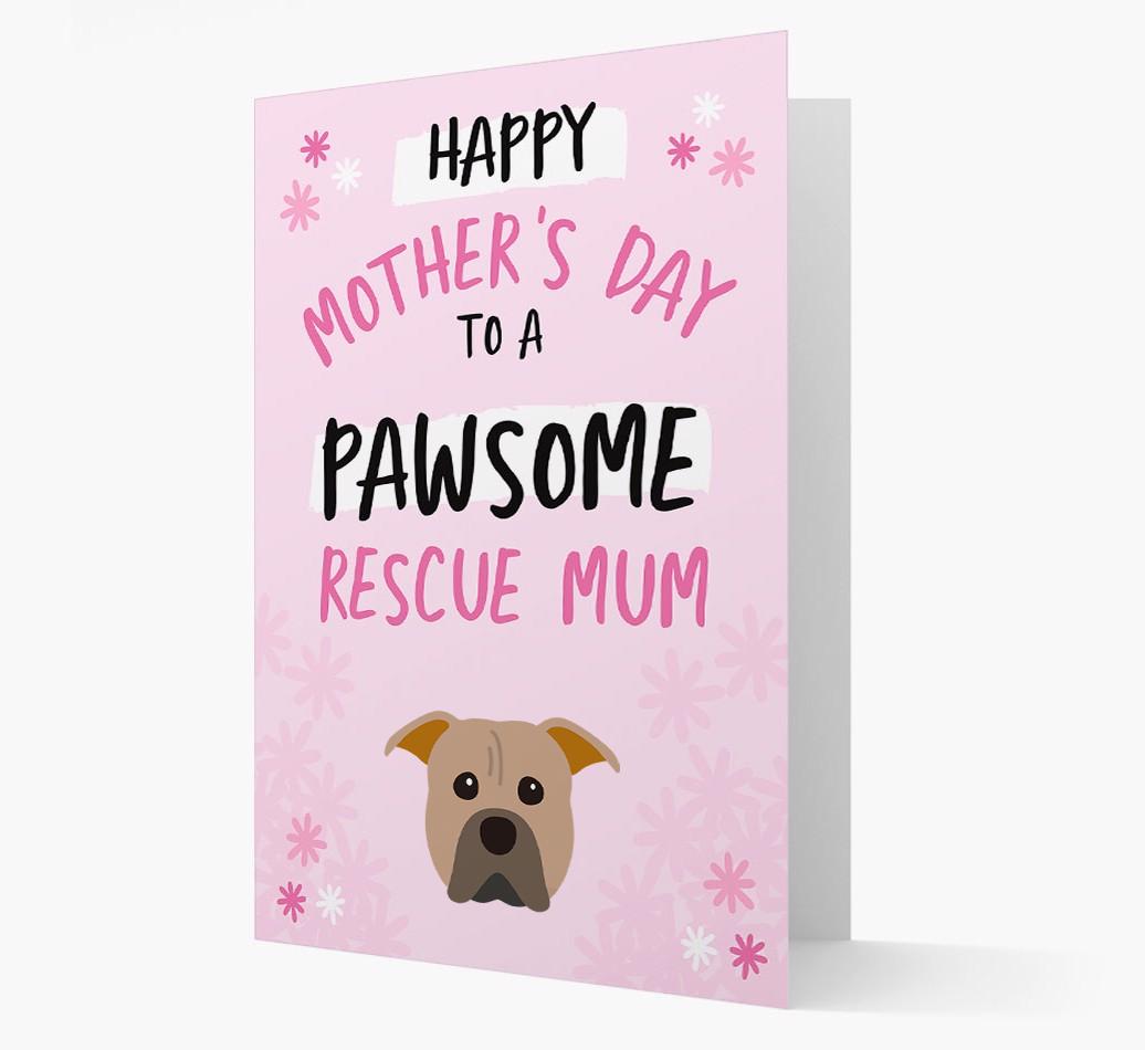 'Pawsome Rescue Mum' - Personalised {breedFullName} Card