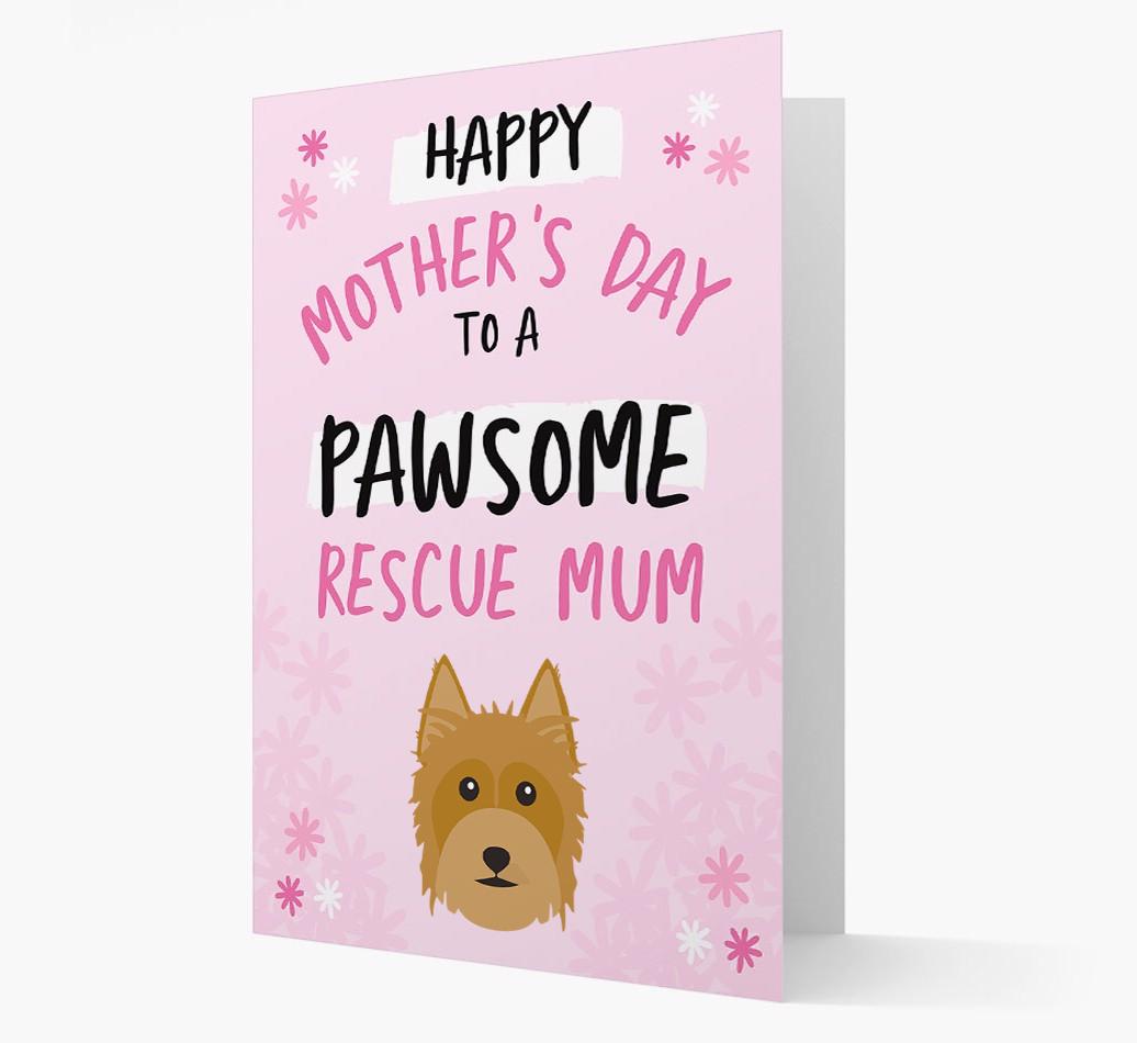 'Pawsome Rescue Mum' - Personalised {breedFullName} Card