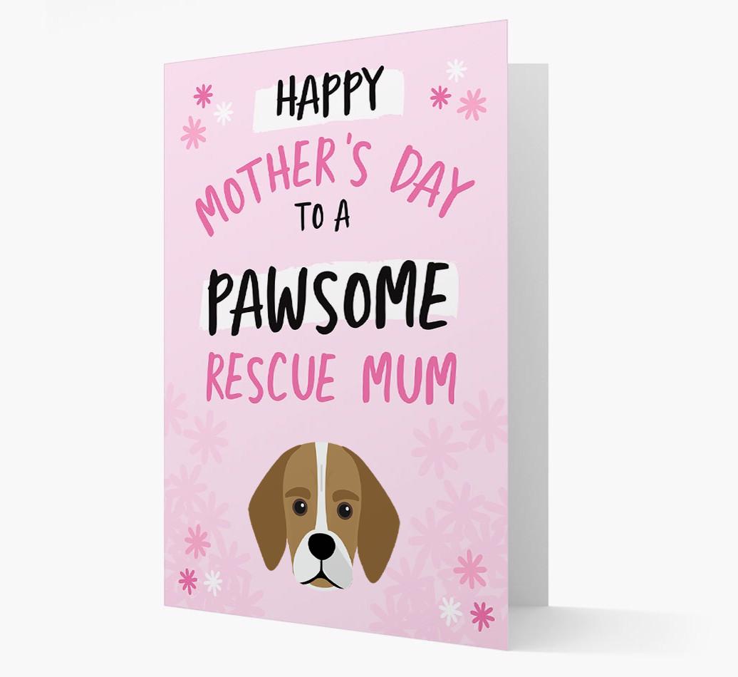 'Pawsome Rescue Mum' - Personalised {breedFullName} Card