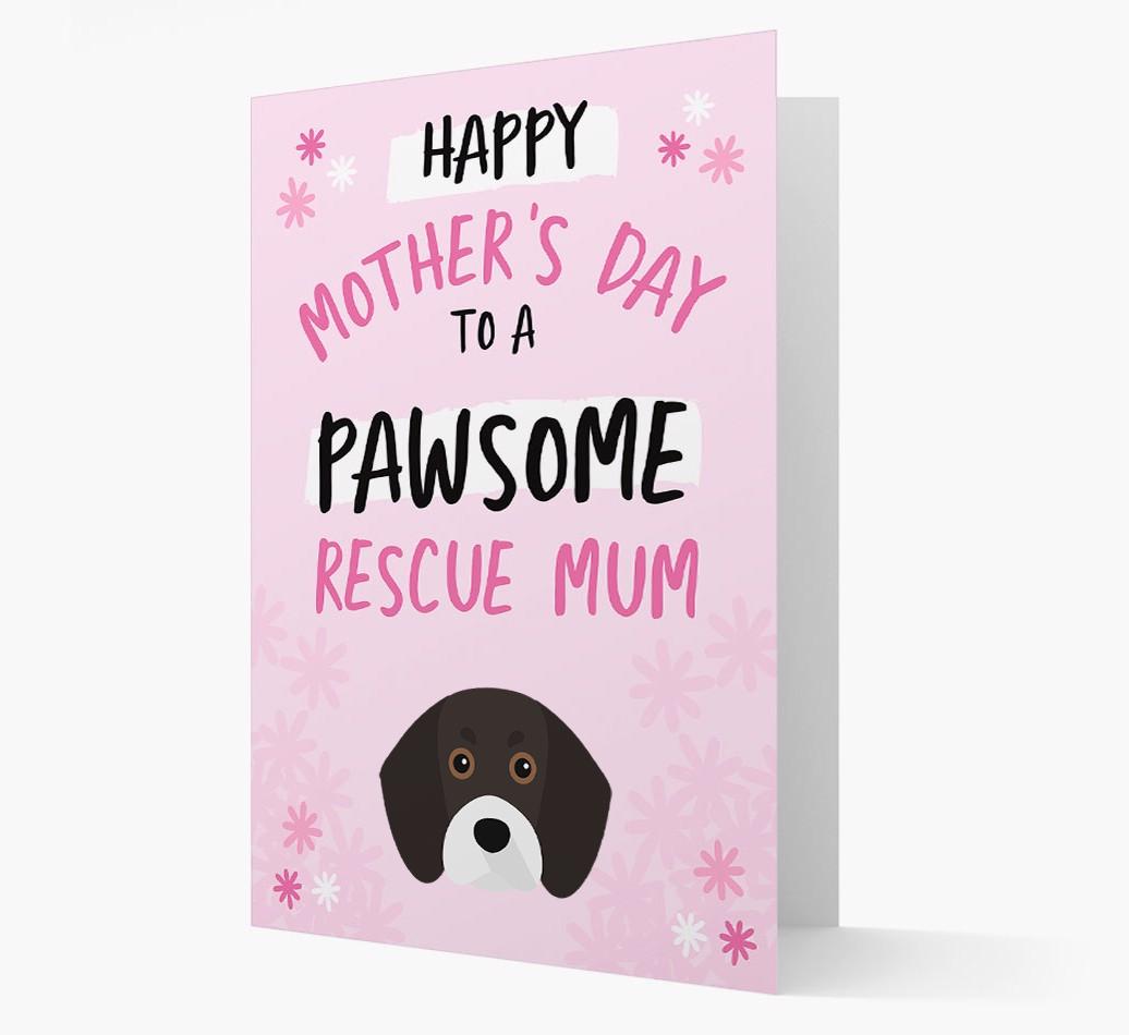 'Pawsome Rescue Mum' - Personalised {breedFullName} Card