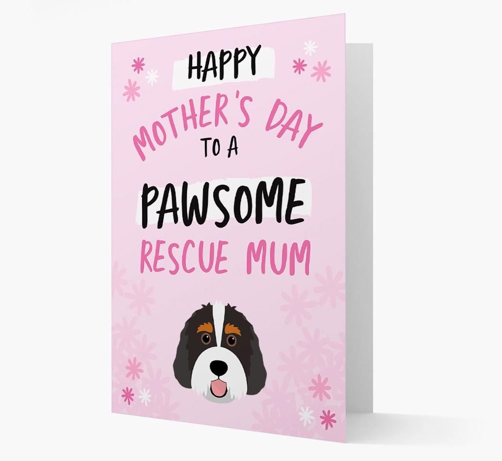 'Pawsome Rescue Mum' - Personalised {breedFullName} Card
