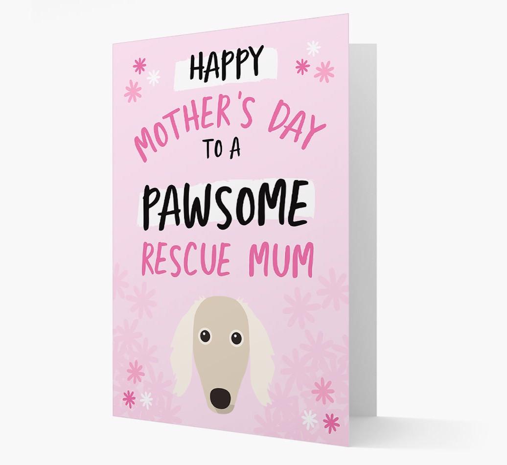 'Pawsome Rescue Mum' - Personalised {breedFullName} Card