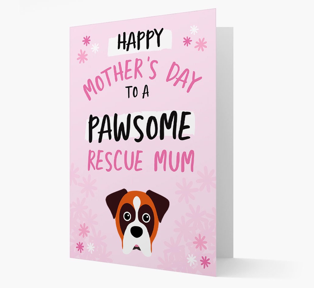 'Pawsome Rescue Mum' - Personalised {breedFullName} Card