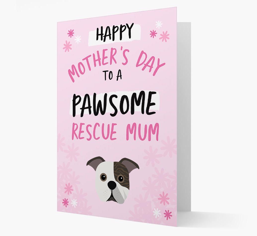 'Pawsome Rescue Mum' - Personalised {breedFullName} Card