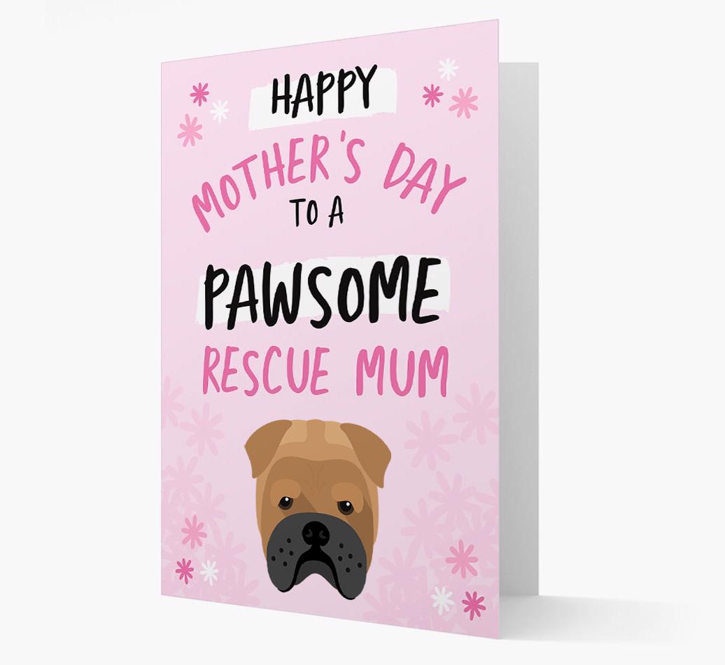 'Pawsome Rescue Mum' - Personalised {breedFullName} Card