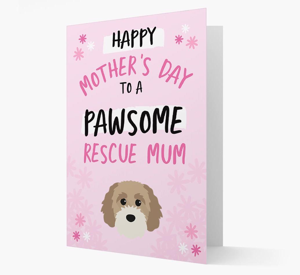 'Pawsome Rescue Mum' - Personalised {breedFullName} Card