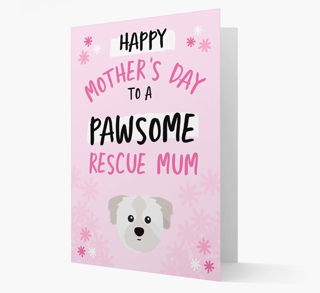 'Pawsome Rescue Mum' - Personalised {breedFullName} Card