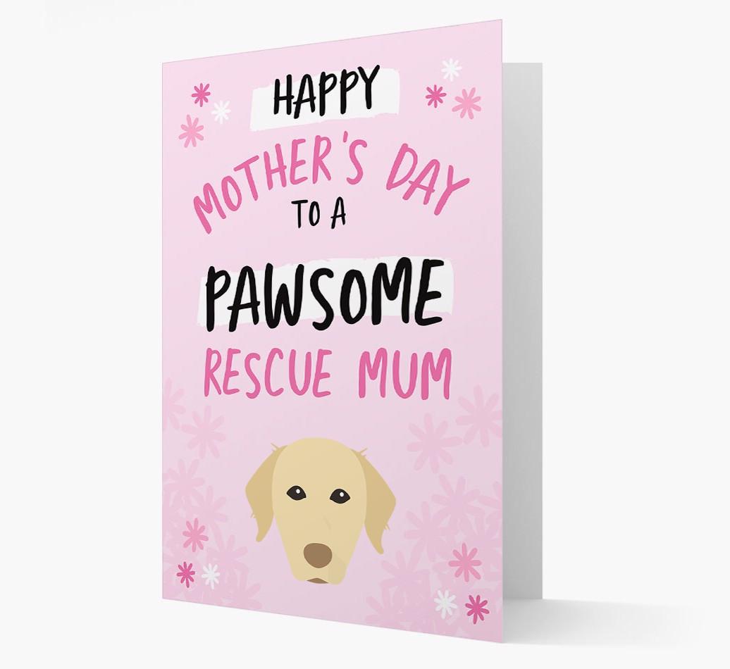 'Pawsome Rescue Mum' - Personalised {breedFullName} Card