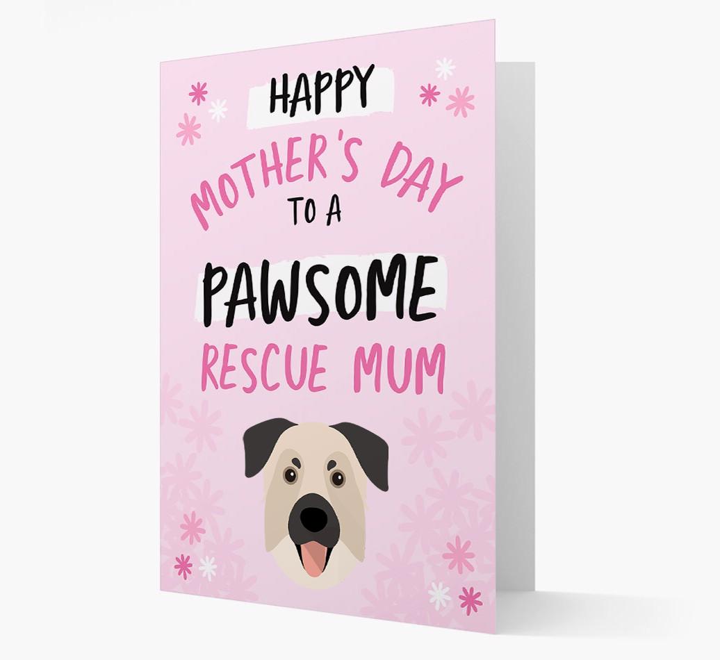 'Pawsome Rescue Mum' - Personalised {breedFullName} Card
