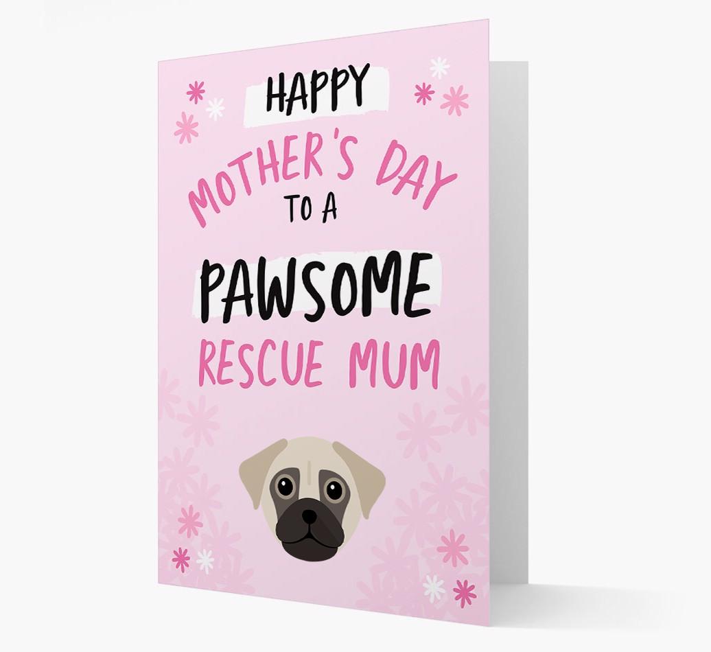 'Pawsome Rescue Mum' - Personalised {breedFullName} Card