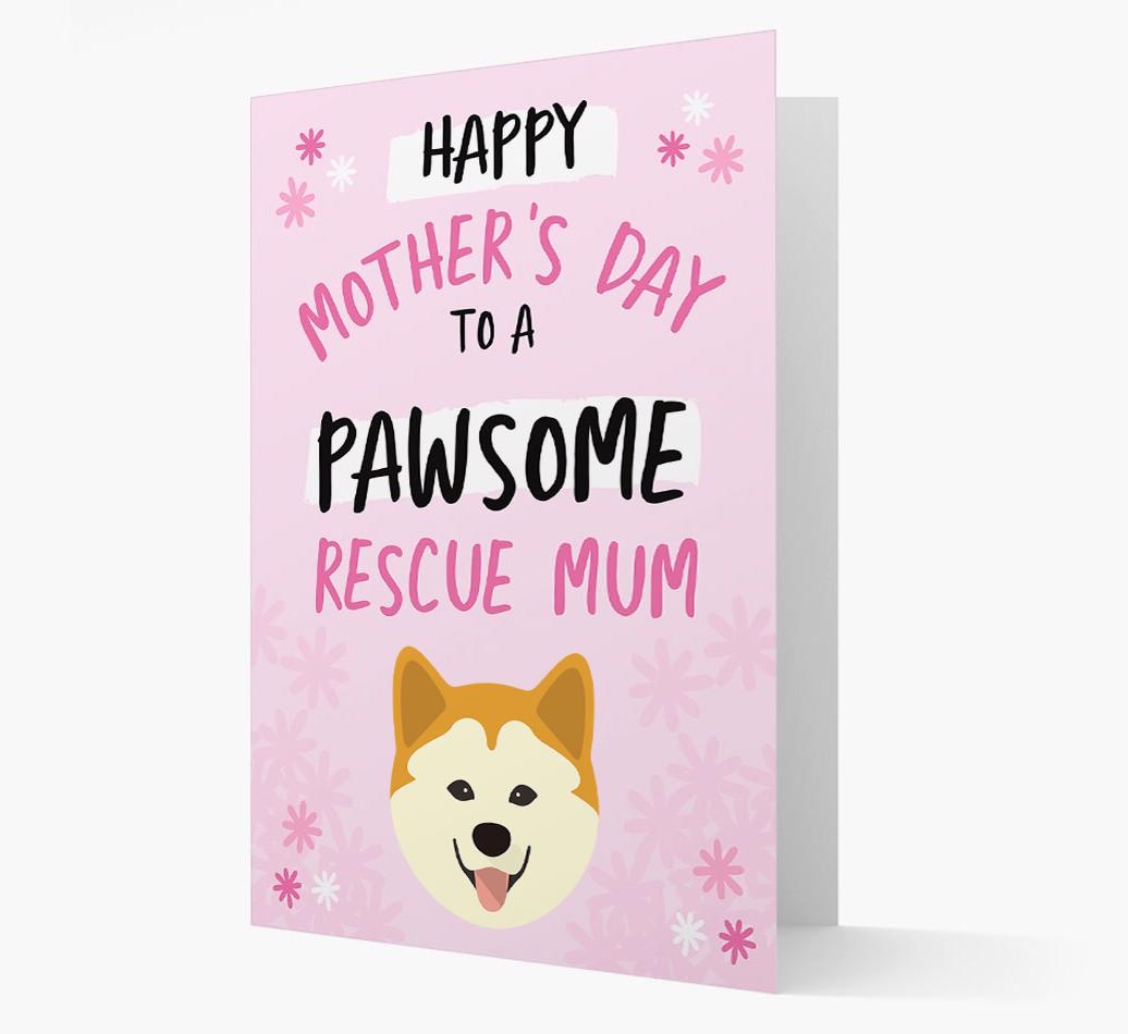 'Pawsome Rescue Mum' - Personalised {breedFullName} Card