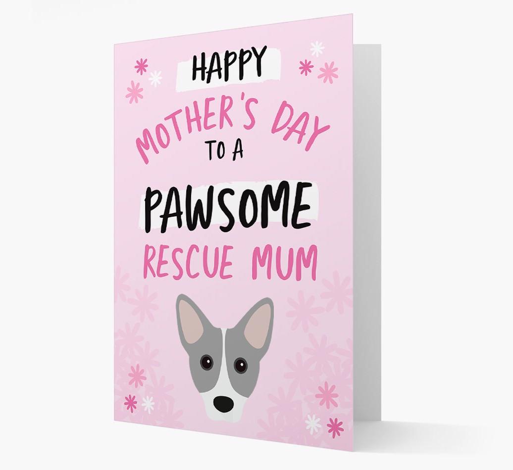 'Pawsome Rescue Mum' - Personalised {breedFullName} Card