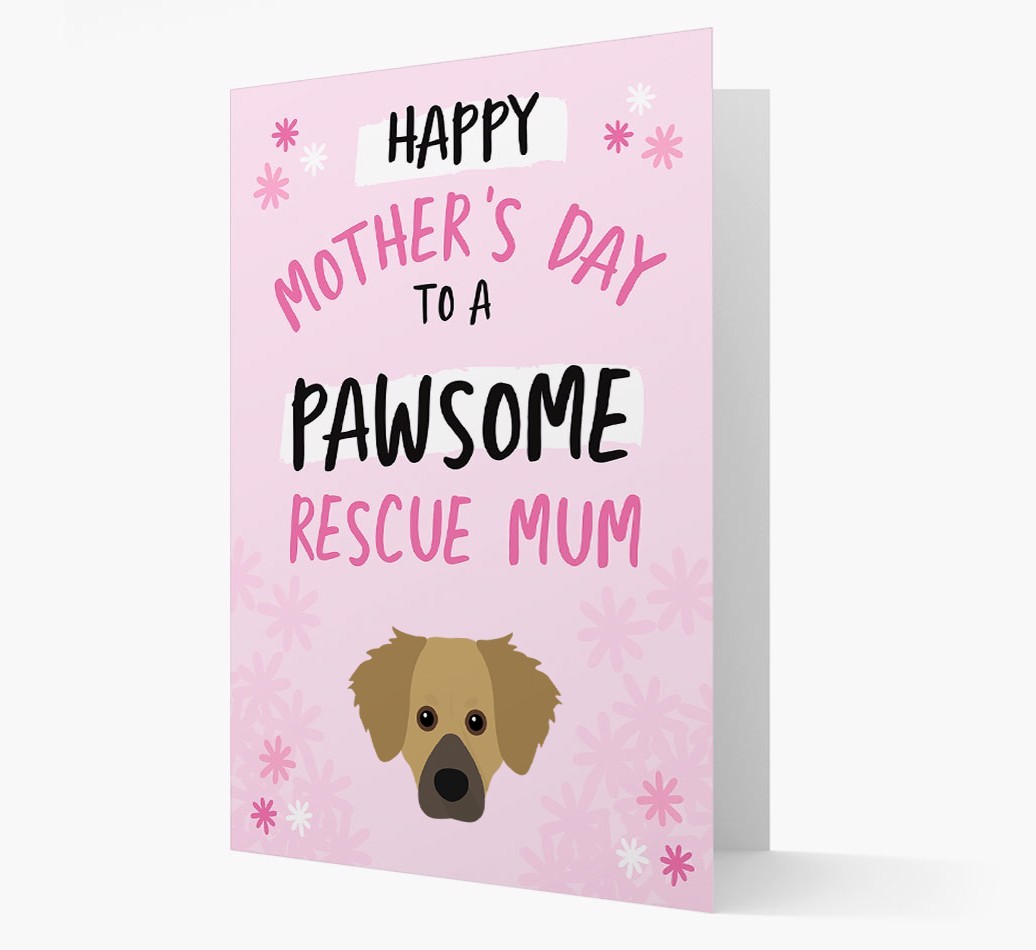 'Pawsome Rescue Mum' - Personalised {breedFullName} Card