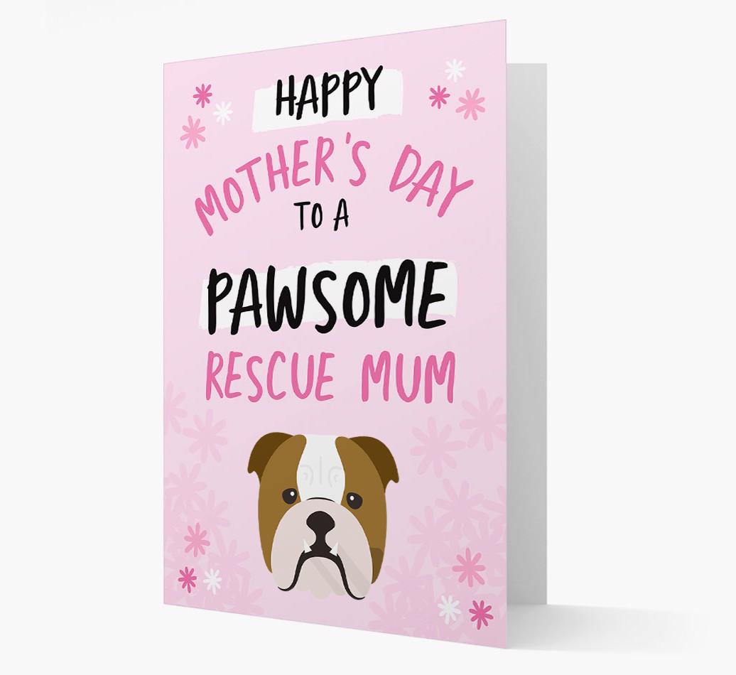 'Pawsome Rescue Mum' - Personalised {breedFullName} Card