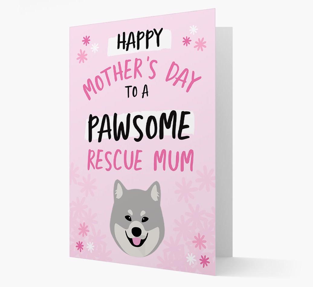 'Pawsome Rescue Mum' - Personalised {breedFullName} Card