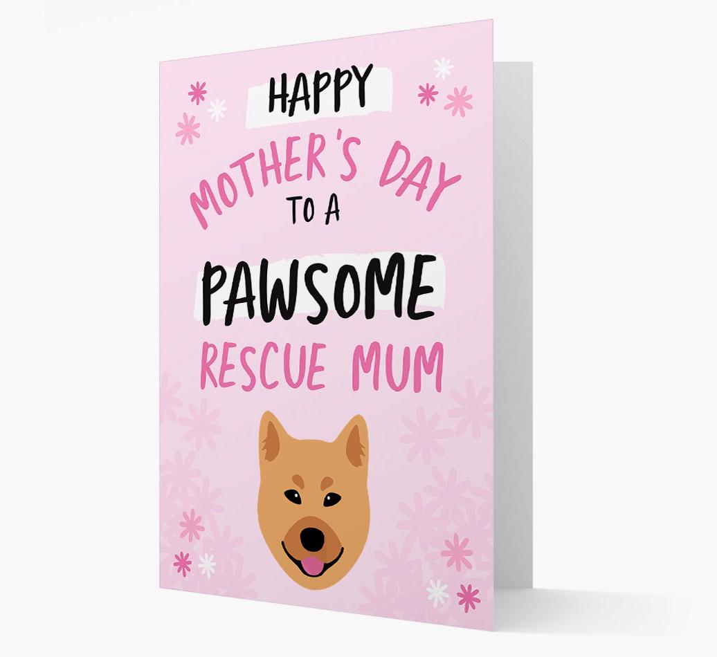 'Pawsome Rescue Mum' - Personalised {breedFullName} Card