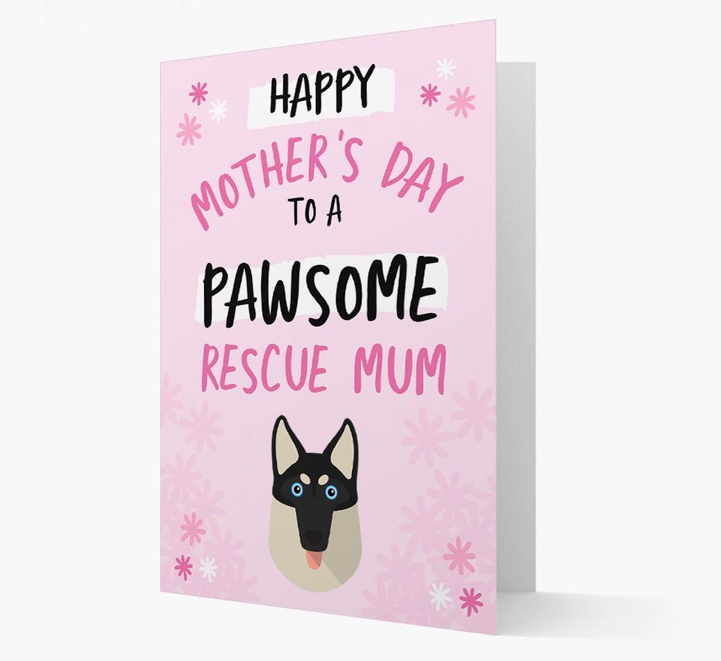 'Pawsome Rescue Mum' - Personalised {breedFullName} Card