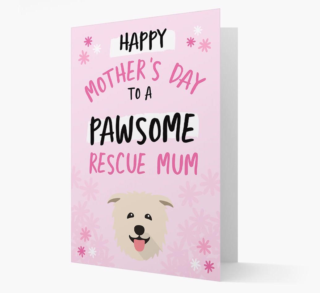 'Pawsome Rescue Mum' - Personalised {breedFullName} Card