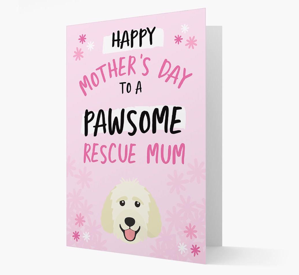 'Pawsome Rescue Mum' - Personalised {breedFullName} Card