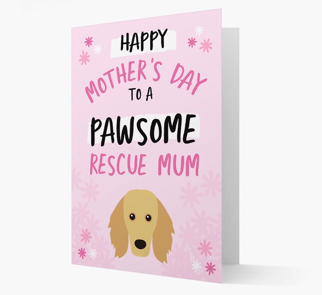 'Pawsome Rescue Mum' - Personalised {breedFullName} Card