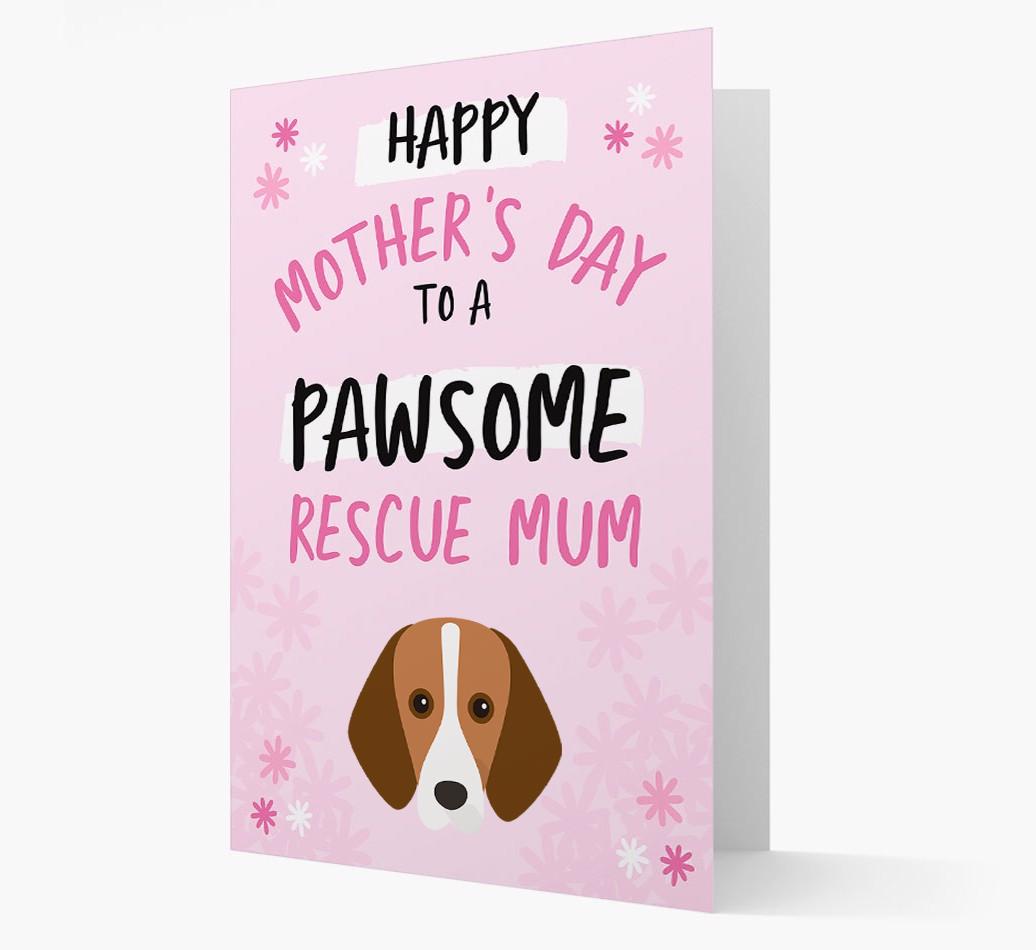 'Pawsome Rescue Mum' - Personalised {breedFullName} Card
