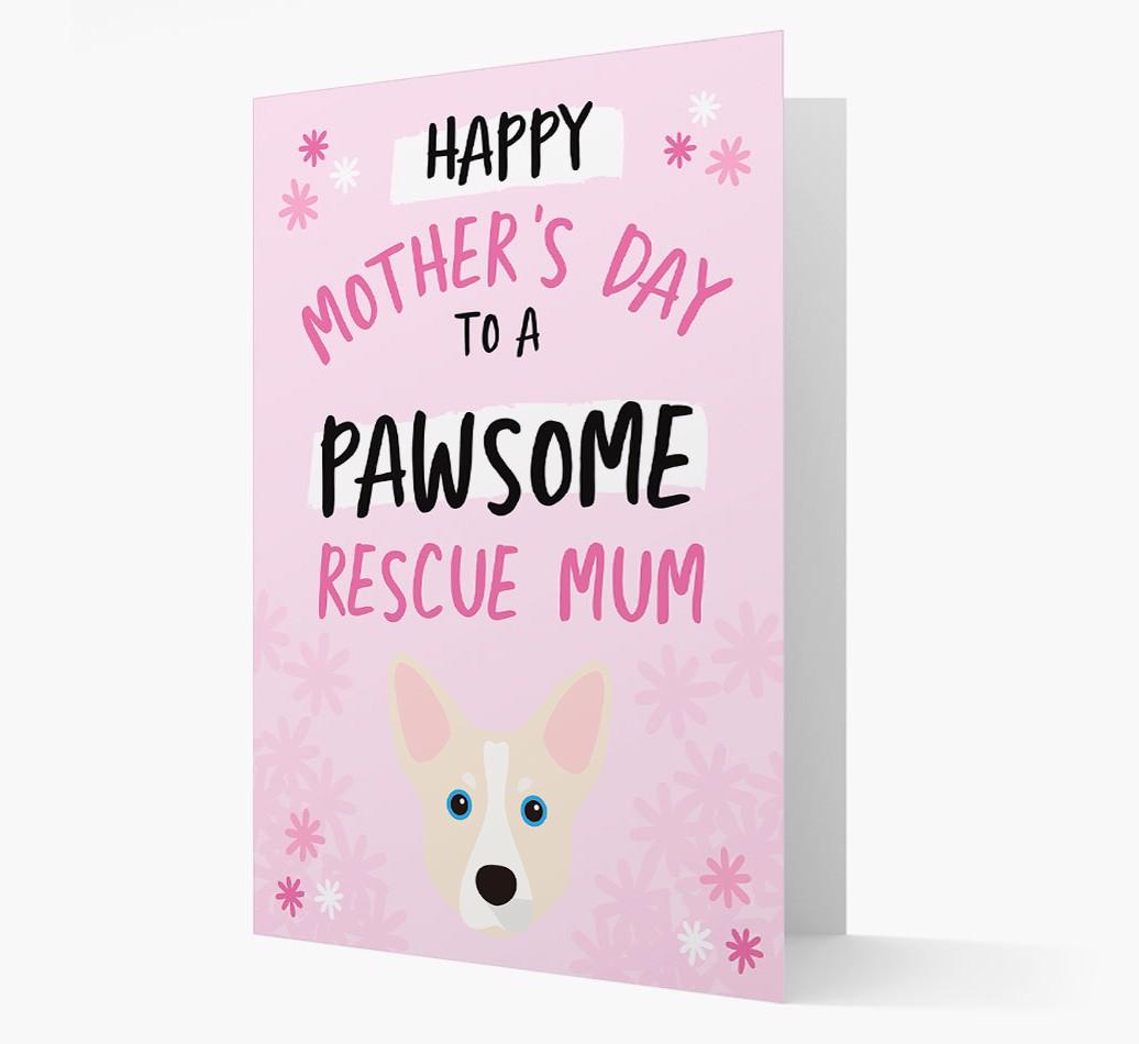'Pawsome Rescue Mum' - Personalised {breedFullName} Card