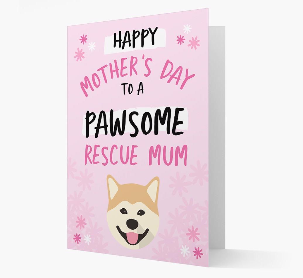 'Pawsome Rescue Mum' - Personalised {breedFullName} Card