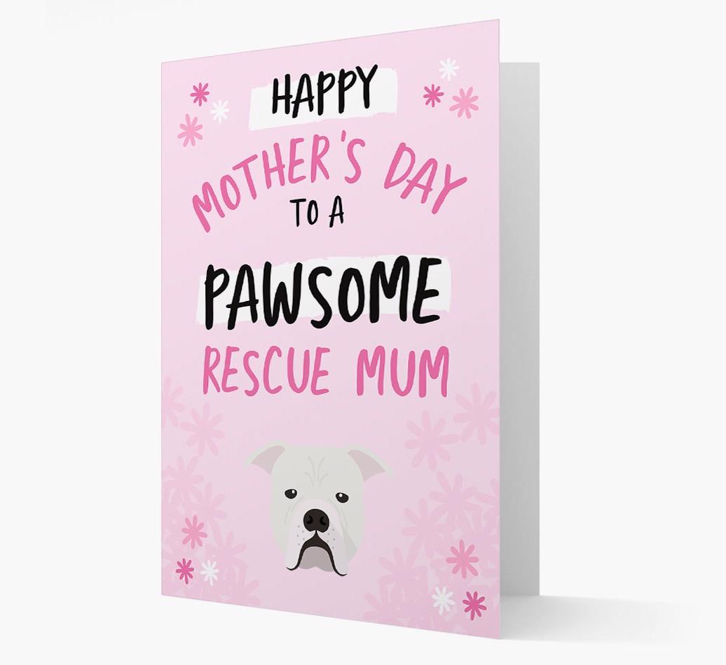 'Pawsome Rescue Mum' - Personalised {breedFullName} Card