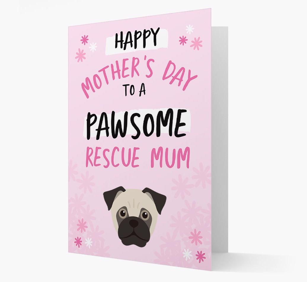'Pawsome Rescue Mum' - Personalised {breedFullName} Card